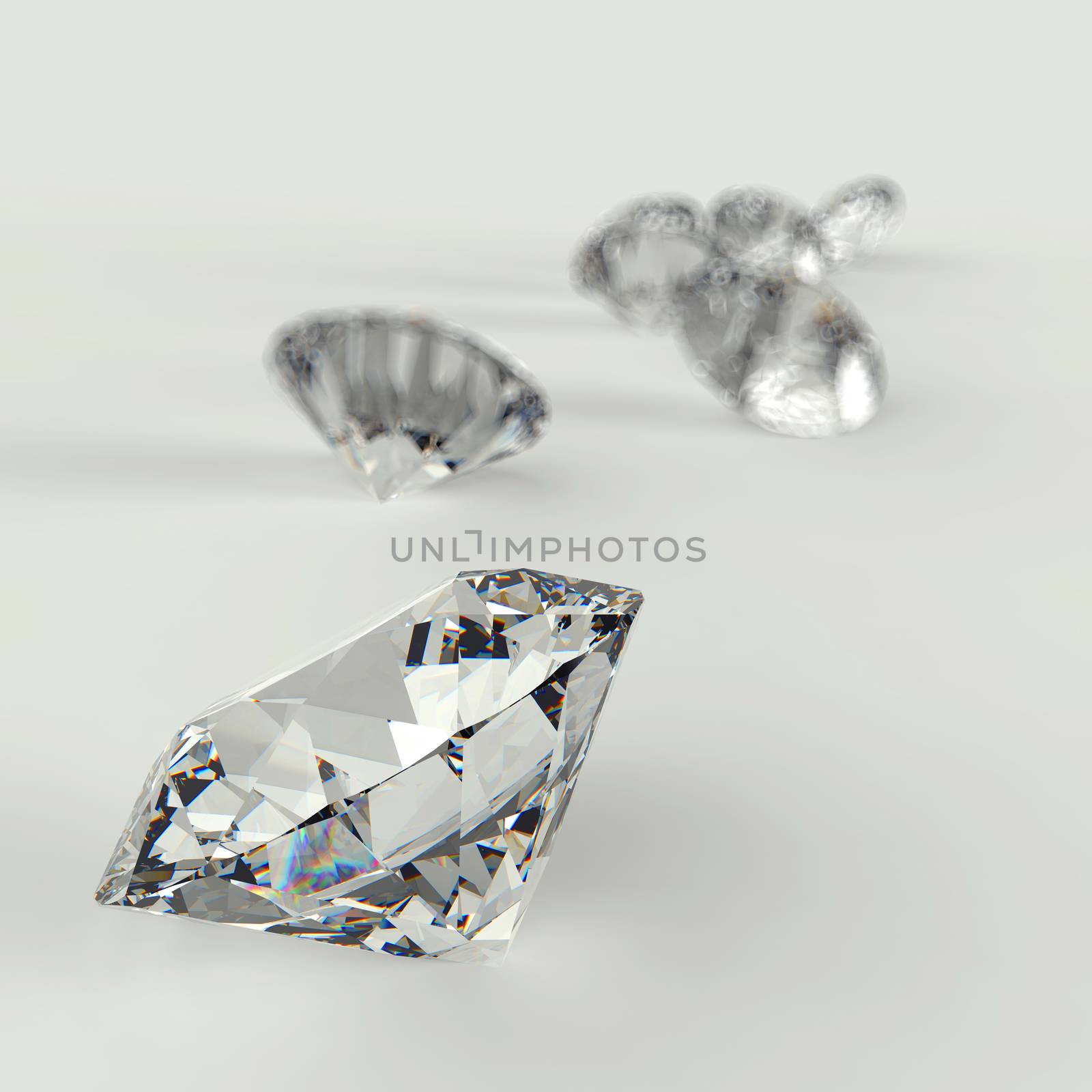 Diamonds 3d in composition as concept by everythingpossible