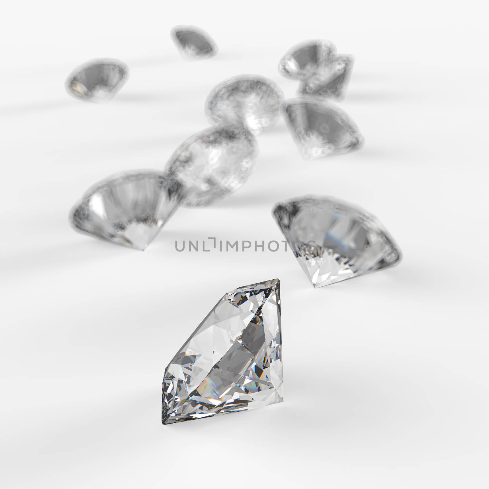 Diamonds 3d in composition as concept by everythingpossible