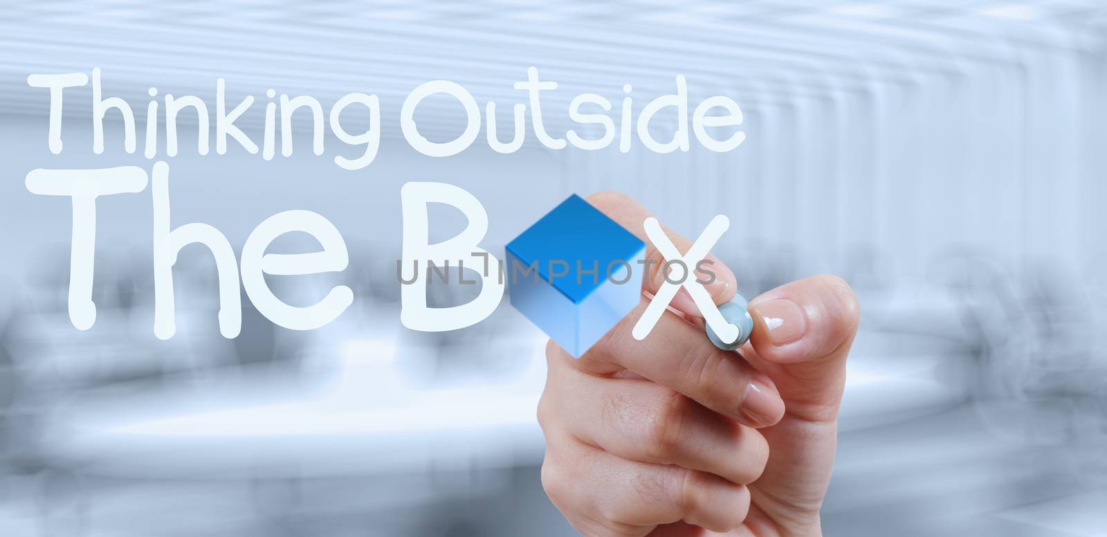 thinking outside the box as concept  by everythingpossible