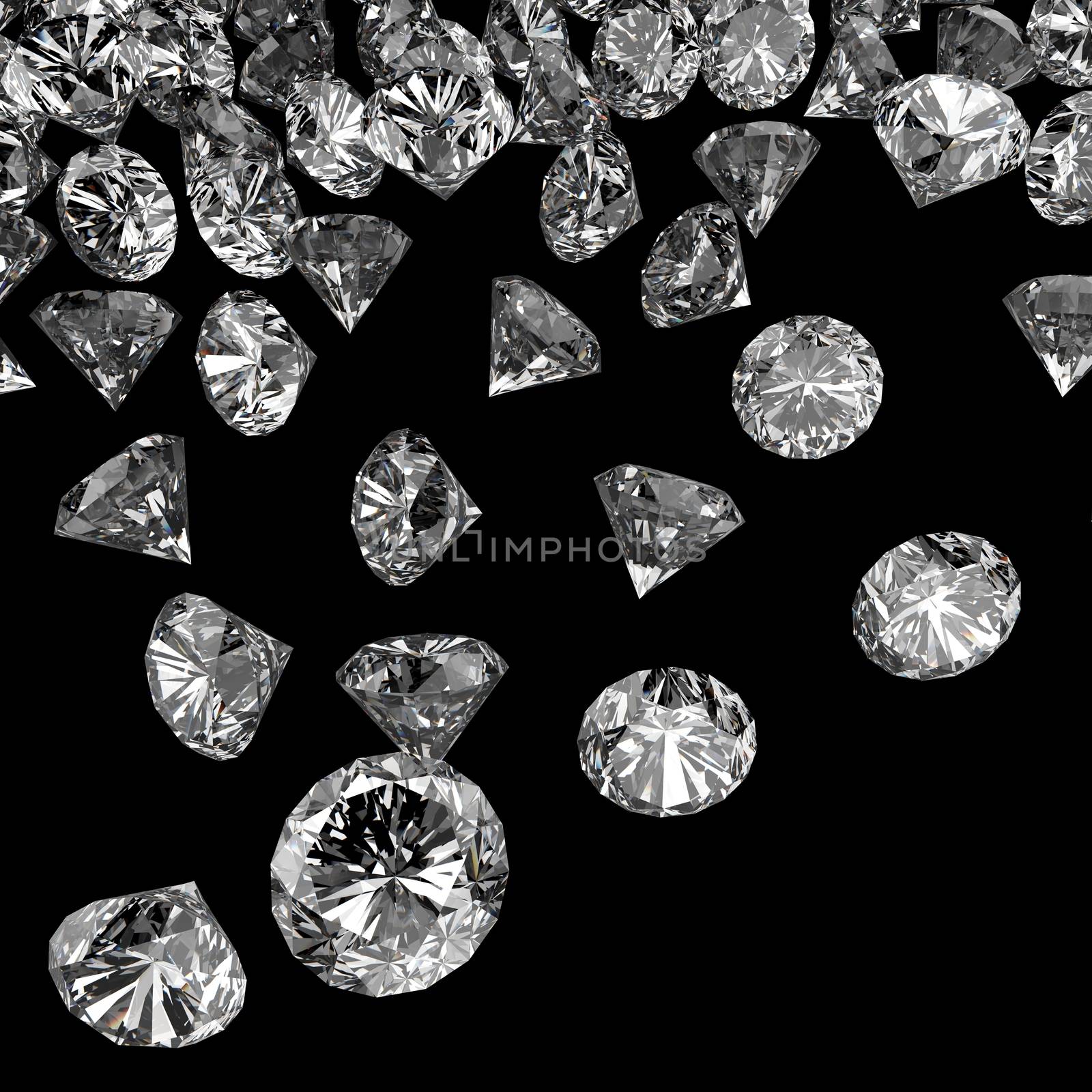 Diamonds 3d in composition as concept  by everythingpossible