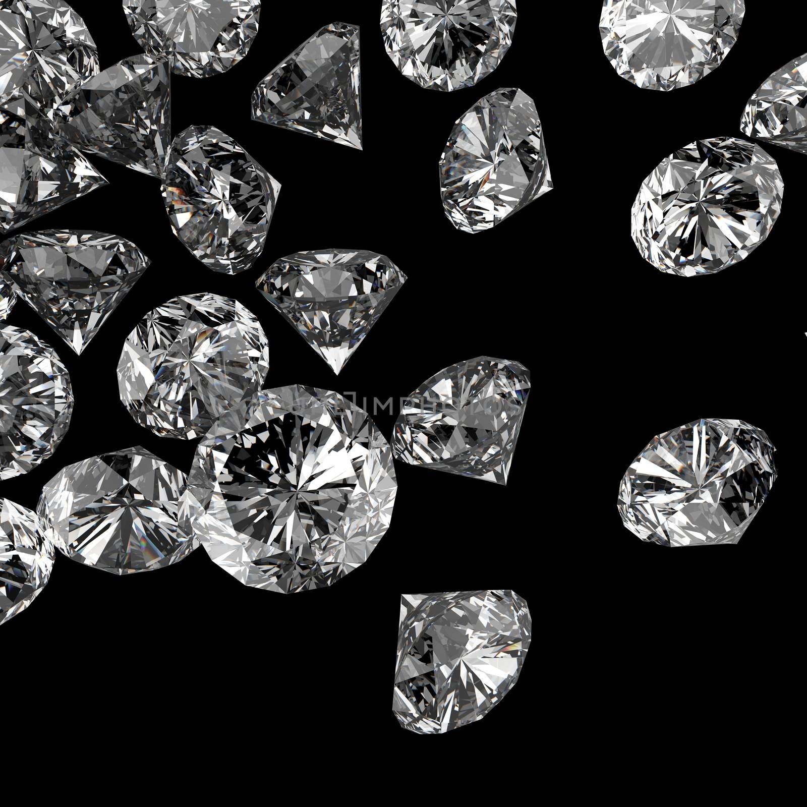 Diamonds 3d in composition as concept  by everythingpossible