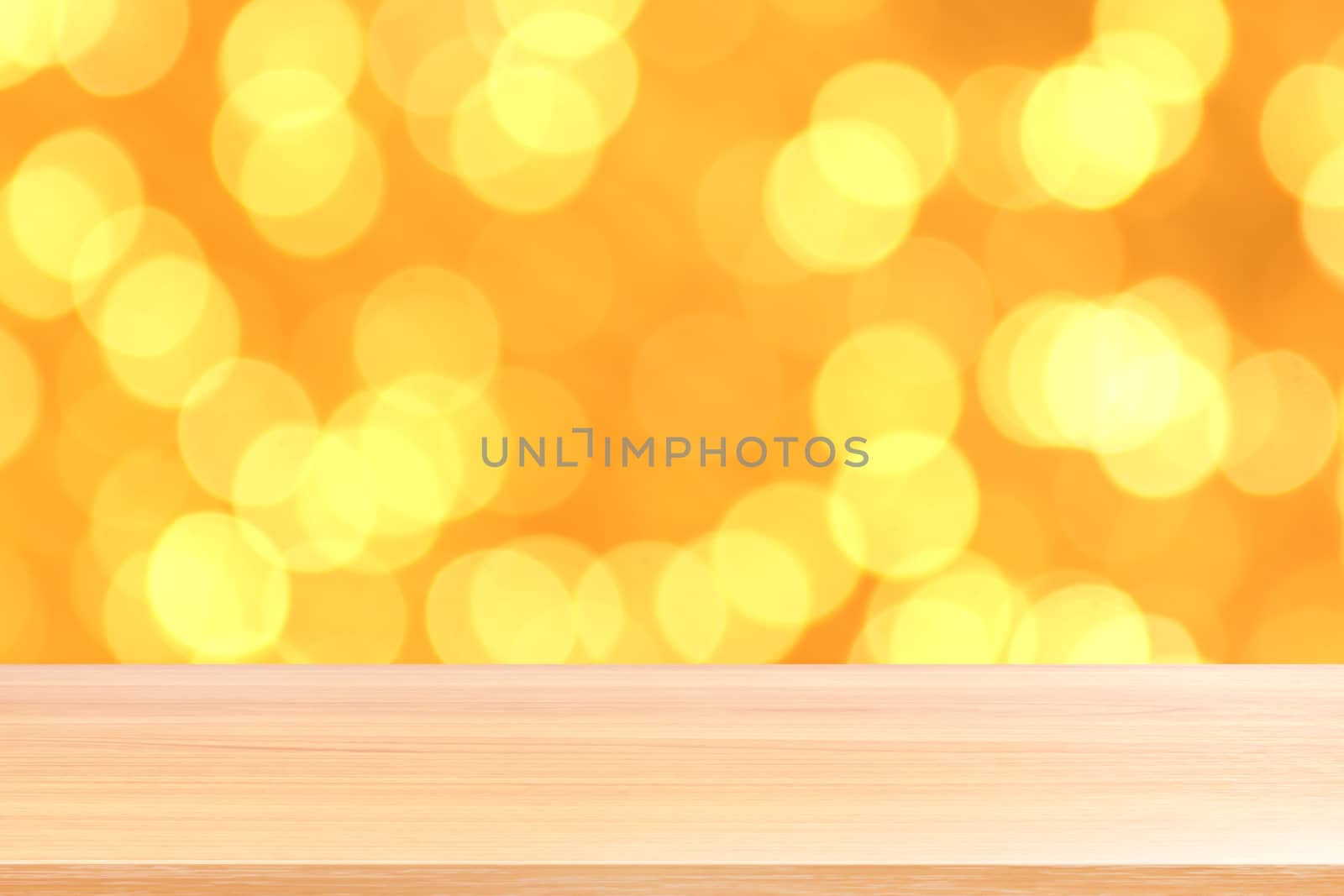 wood plank on bokeh golden yellow colorful background, empty wood table floors on bokeh glitter light gold luxury, wood table board empty front glittering gold, wooden on bokeh lighting shine gold by cgdeaw