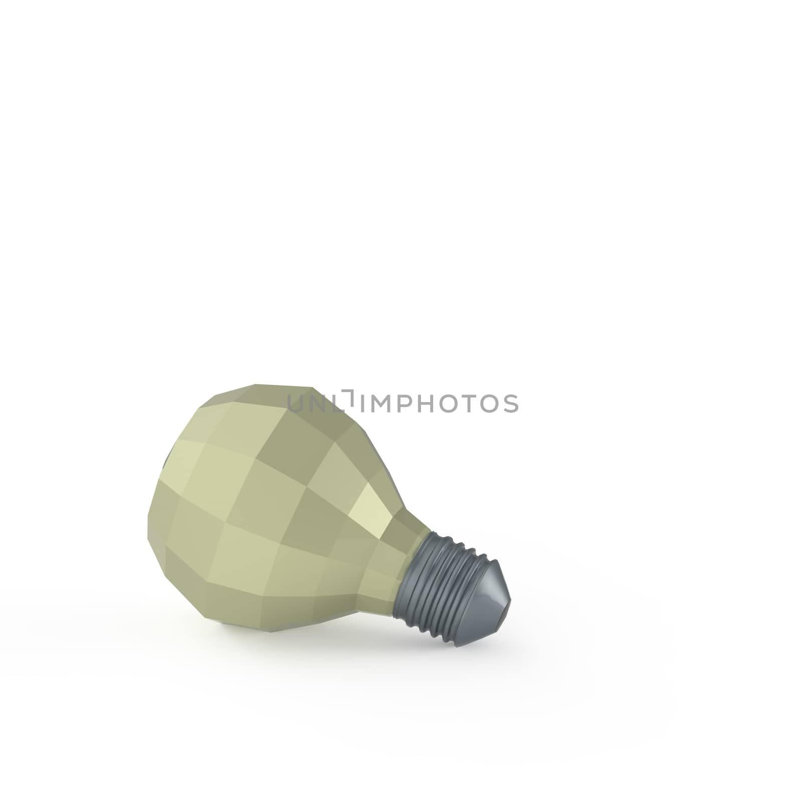 low polygonal 3d light bulb concept symbol