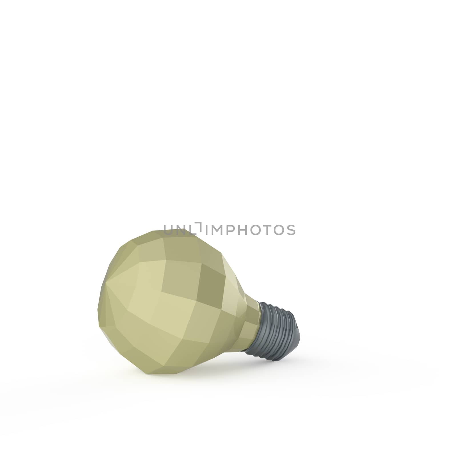 low polygonal 3d light bulb concept symbol