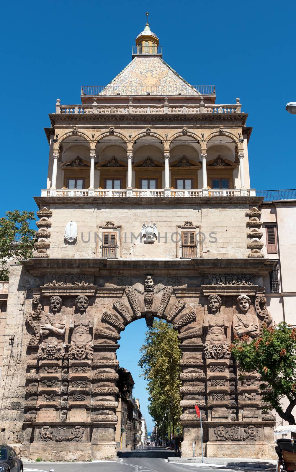 The historic Porta Nuova in Palermo, Sicily