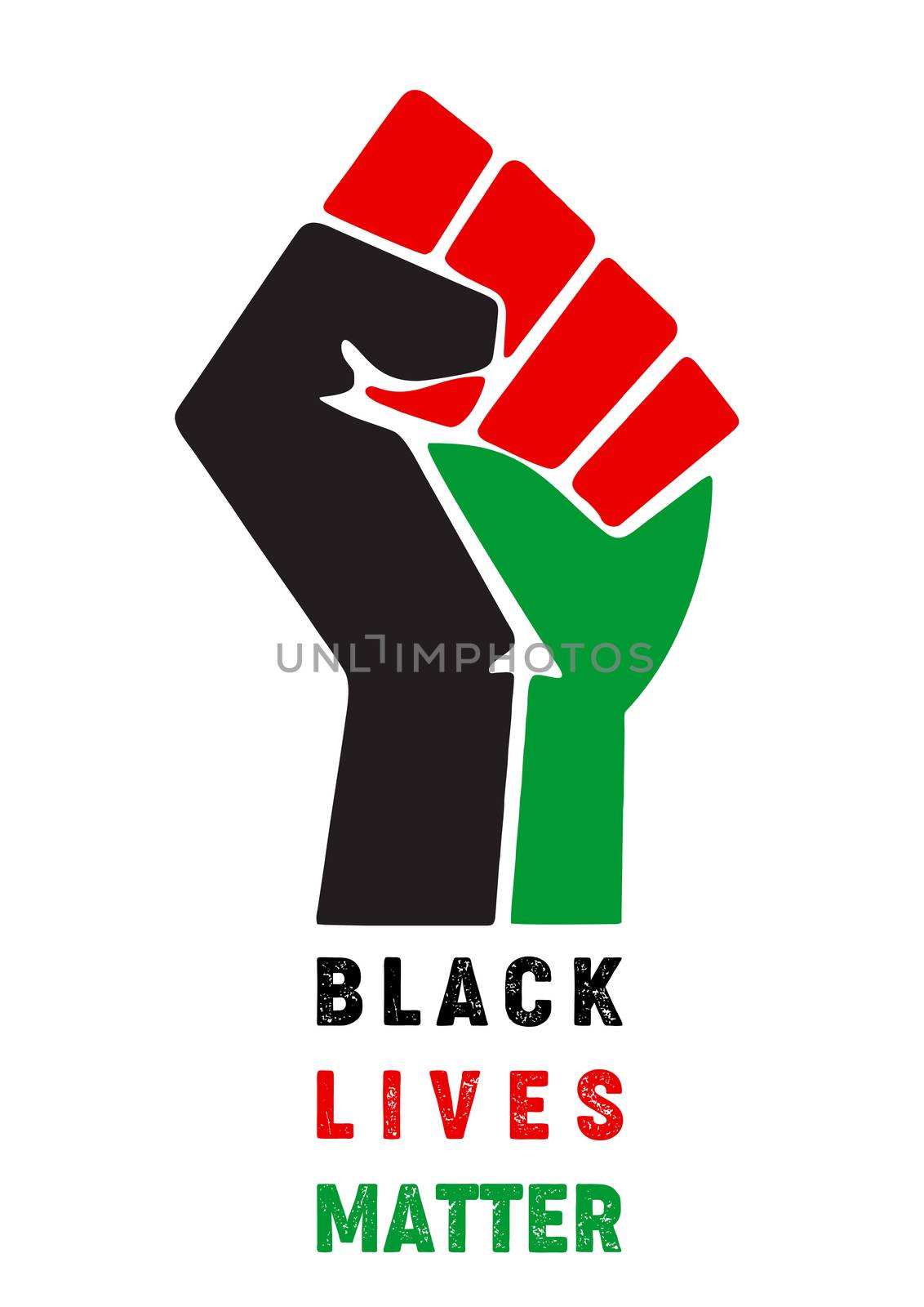 Black Lives Matter raised fist symbol illustration