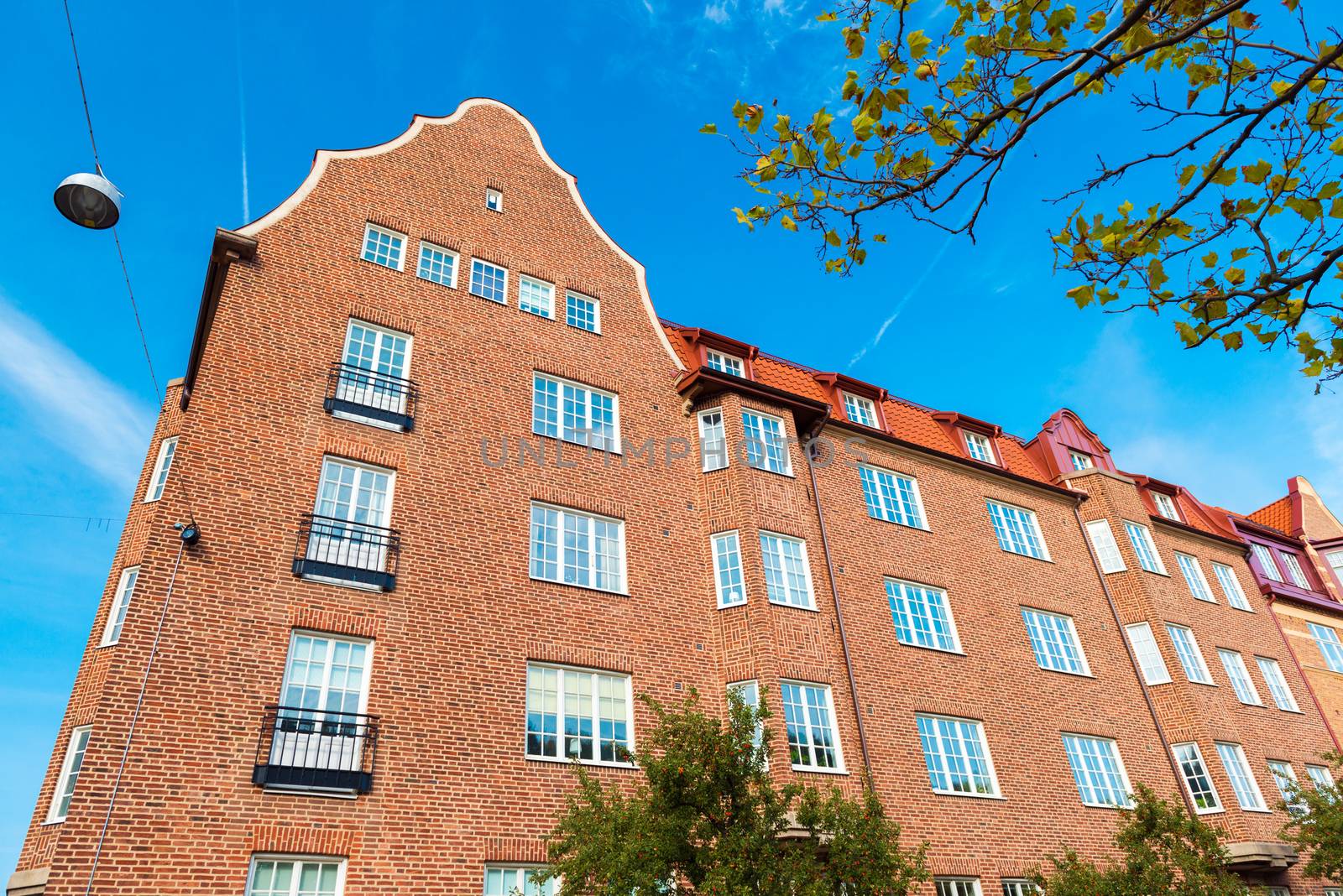 Traditional Swedish architecture of the city of Malmo