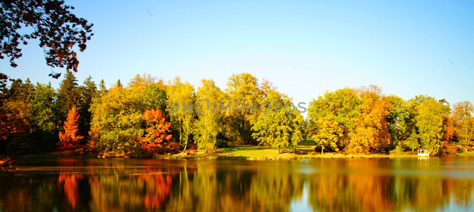 Autumn in Stirin Castle Park near Prague, Czech Republic by Jindrich_Blecha