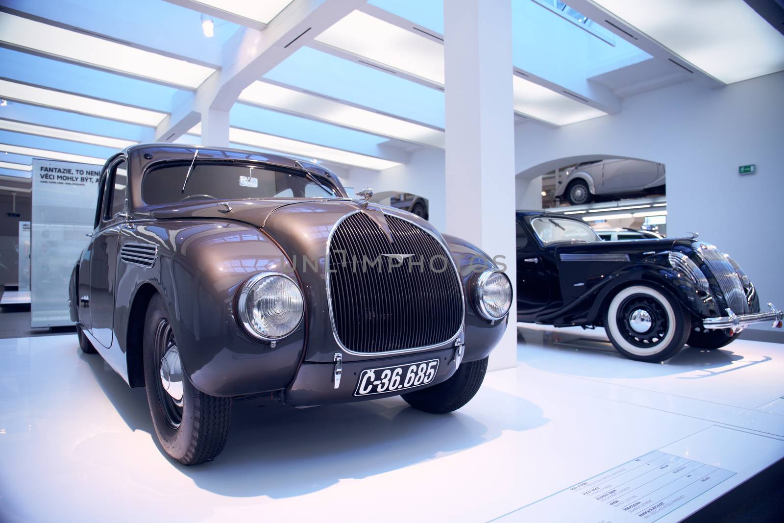Mlada Boleslav/Czech Republic - January 6, 2019: Skoda Auto Museum, Automobile museum presents the history of the company Skoda and Laurin & Klement