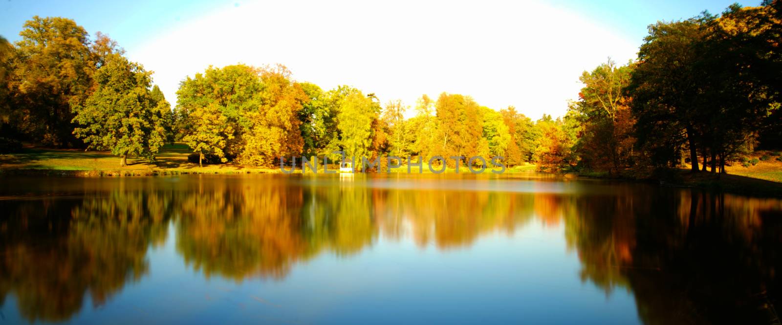 Autumn in Stirin Castle Park near Prague, Czech Republic