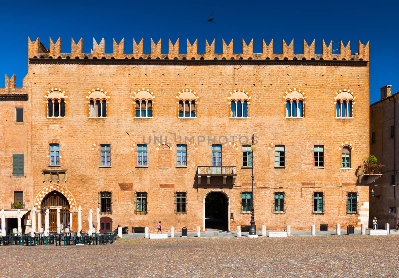Mantova - July 2017, Lombardy, Italy: View of the Palazzo Castiglioni, one of the landmarks in Matova