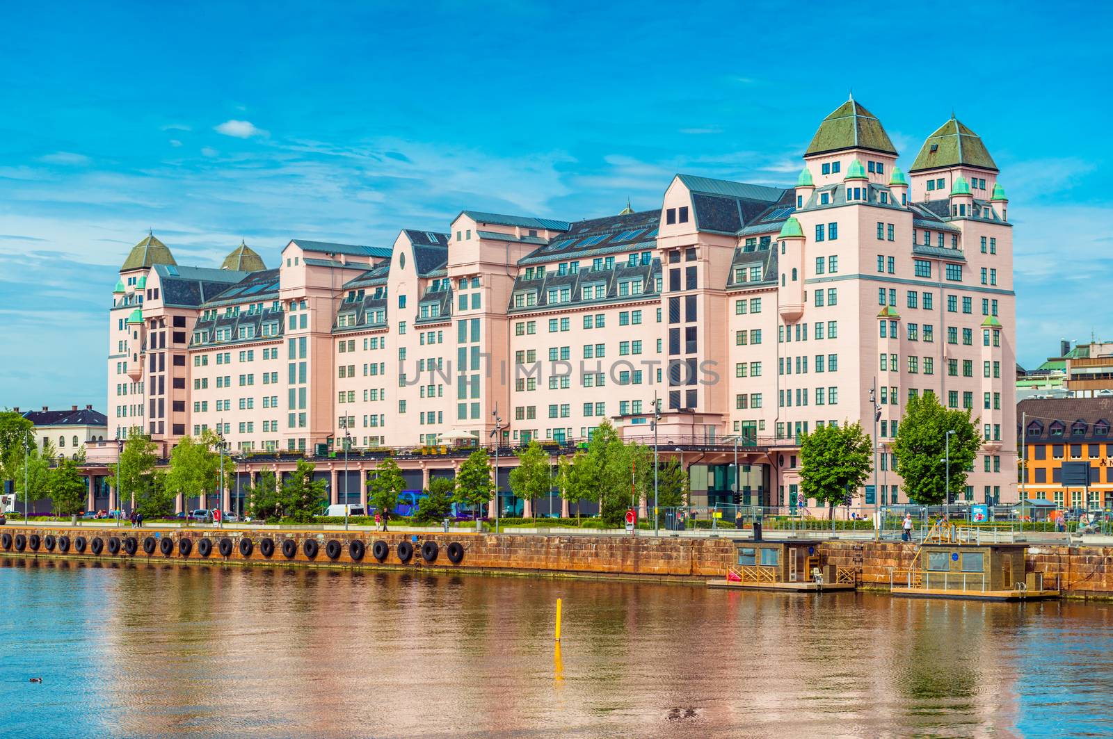 Oslo - June 2019, Norway: "The Yellow Pages" (Gule Sider) building, one of the major architecture landmarks in the city