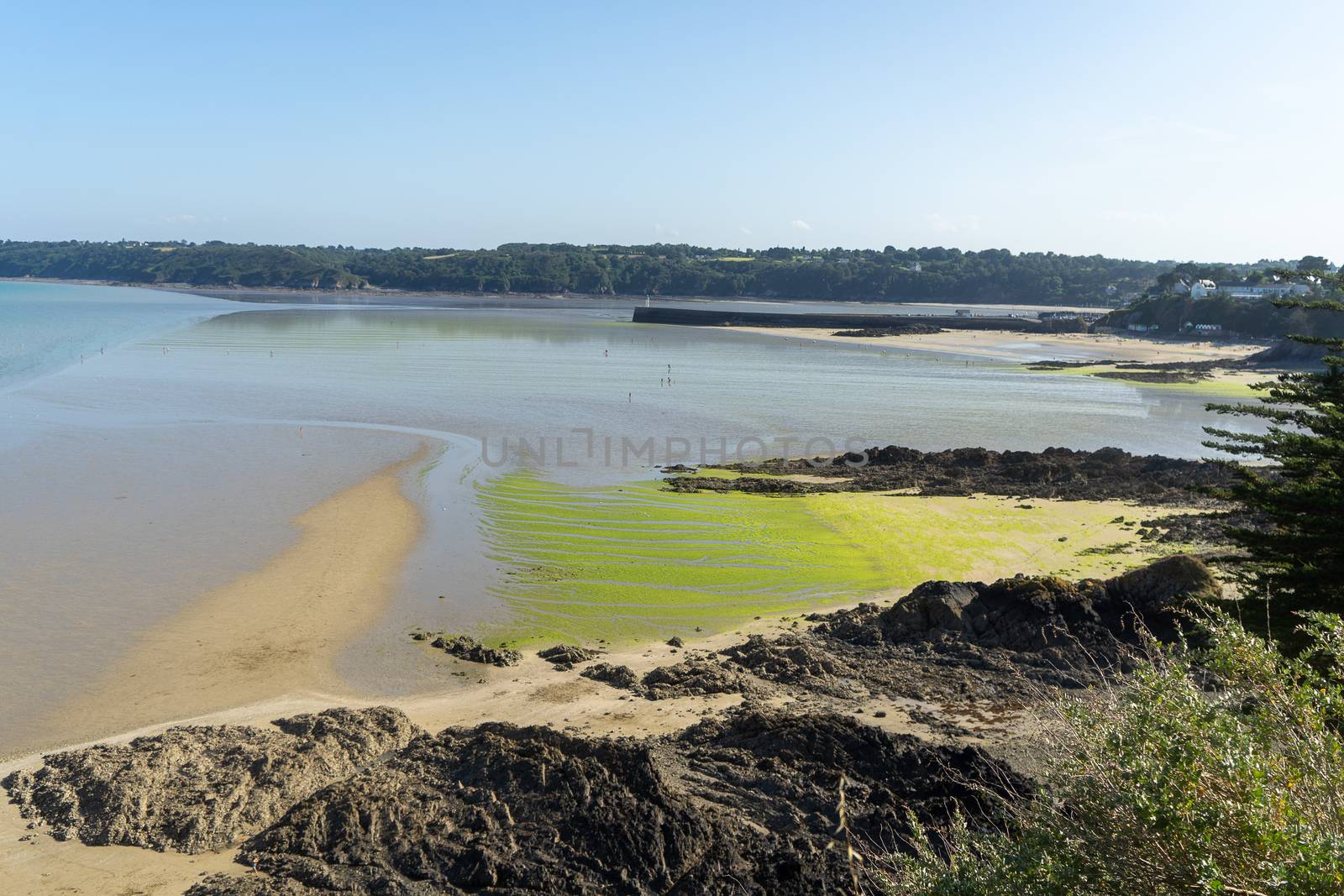 French britanny coast during tide and flow by javax