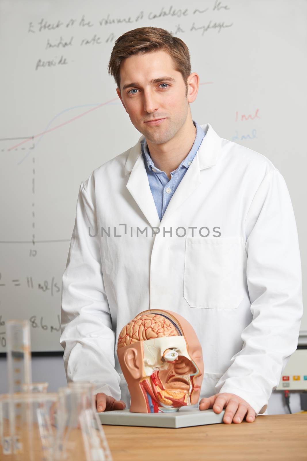Portrait Of Biology Teacher In Class