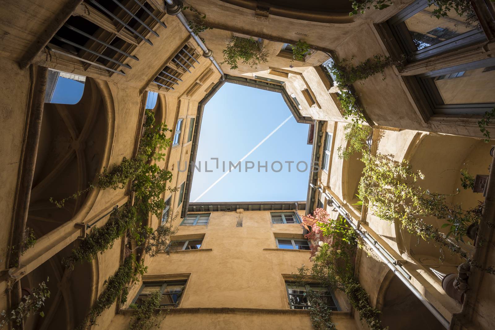 Traboule courtyard in Lyon, France by GABIS