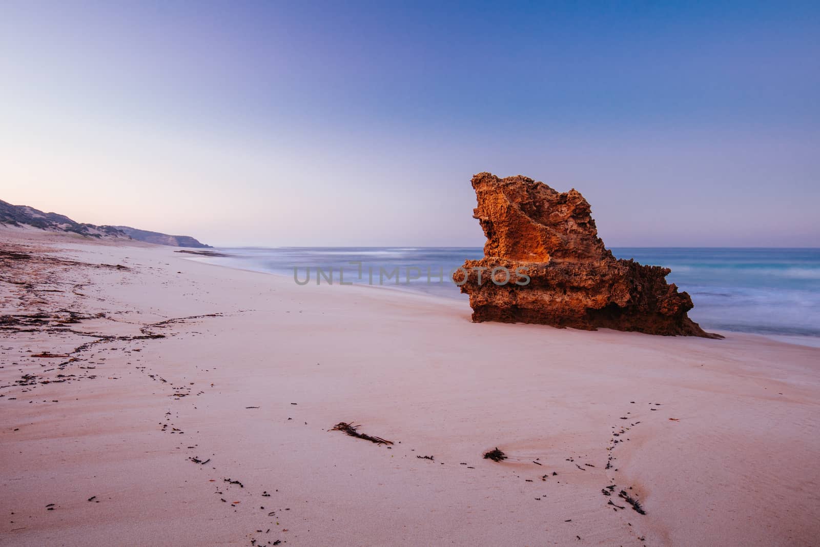 The idyllic Number Sixteen Beach at sunrise in Rye, Victoria, Australia