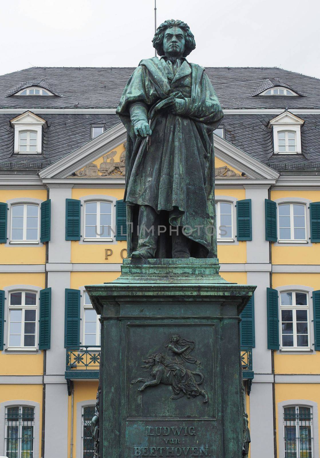 Beethoven Denkmal (unveiled 1845) bronze statue in Bonn, Germany