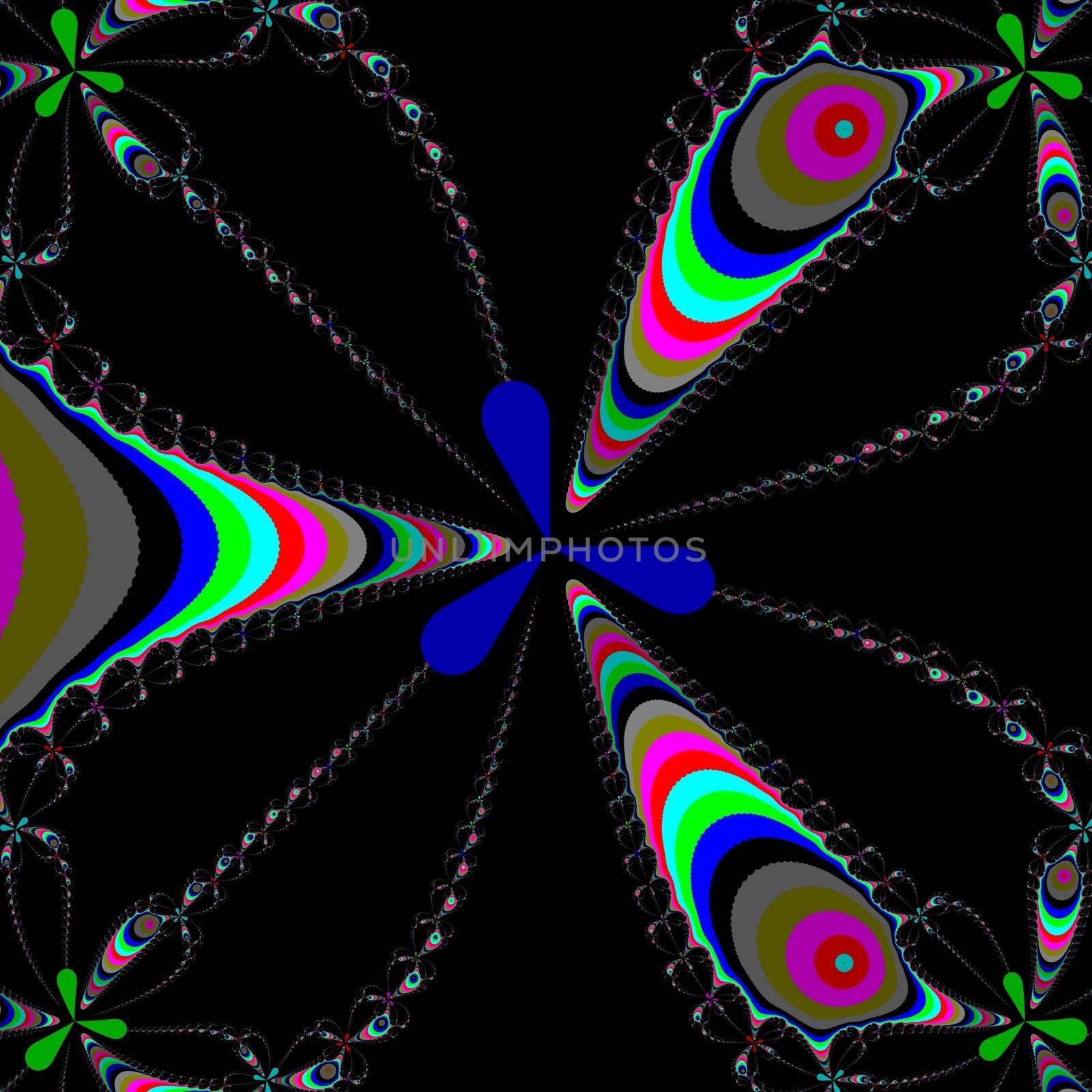 Colour Newton set abstract fractal illustration useful as a background