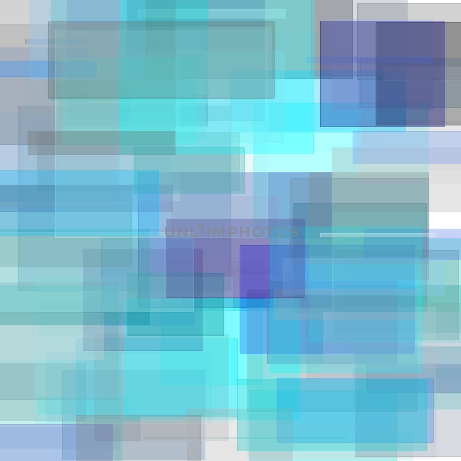 Abstract minimalist grey blue illustration with squares useful as a background