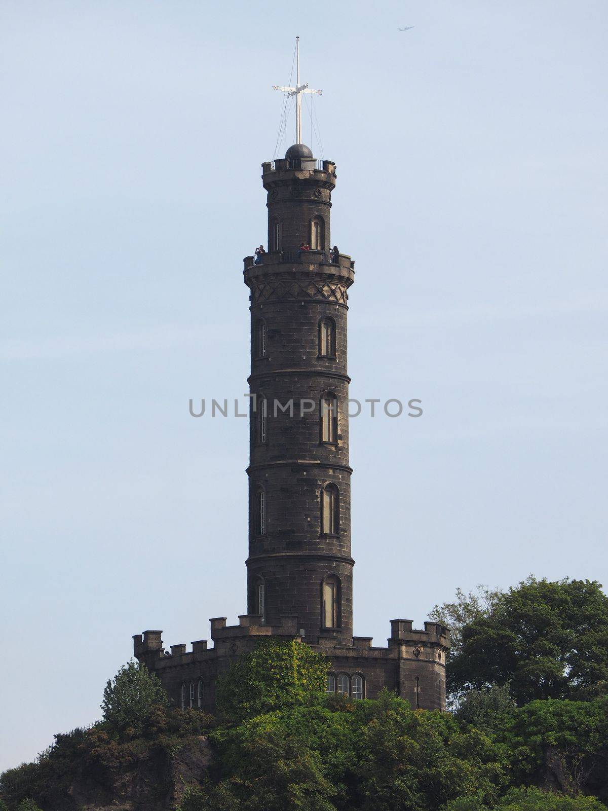The Nelson monument on Calton Hill in Edinburgh, UK