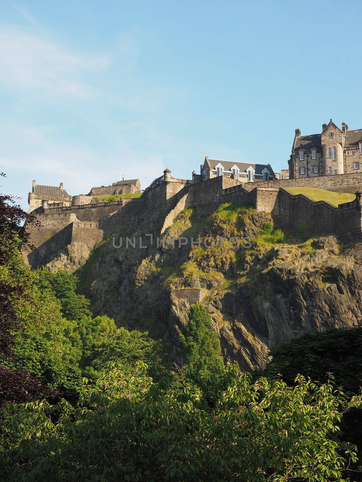 Edinburgh castle on the Castle Rock in Edinburgh, UK