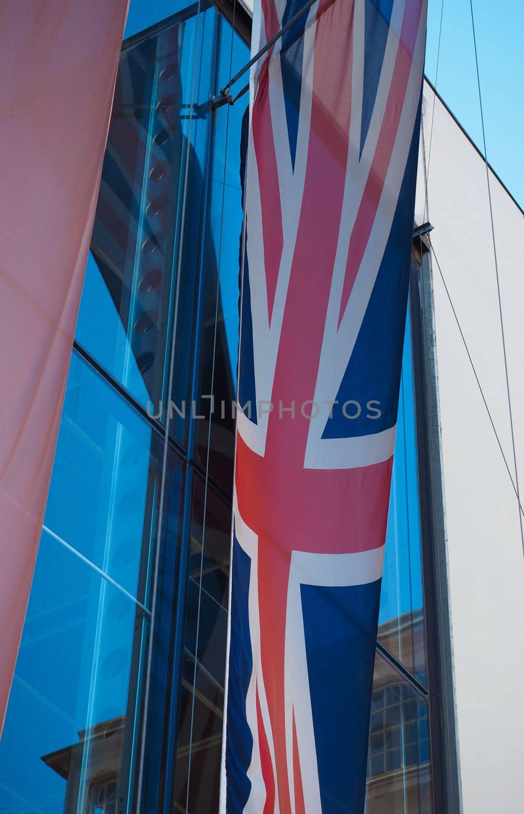 the British national flag of United Kingdom, Europe