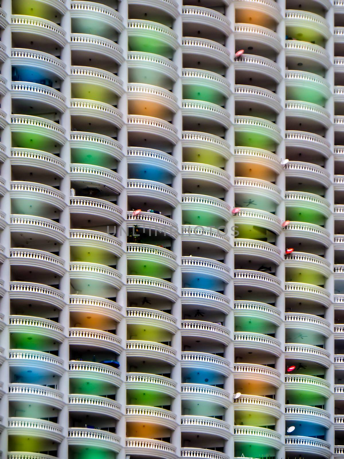 colorful of light inside public terrace condominium by Darkfox