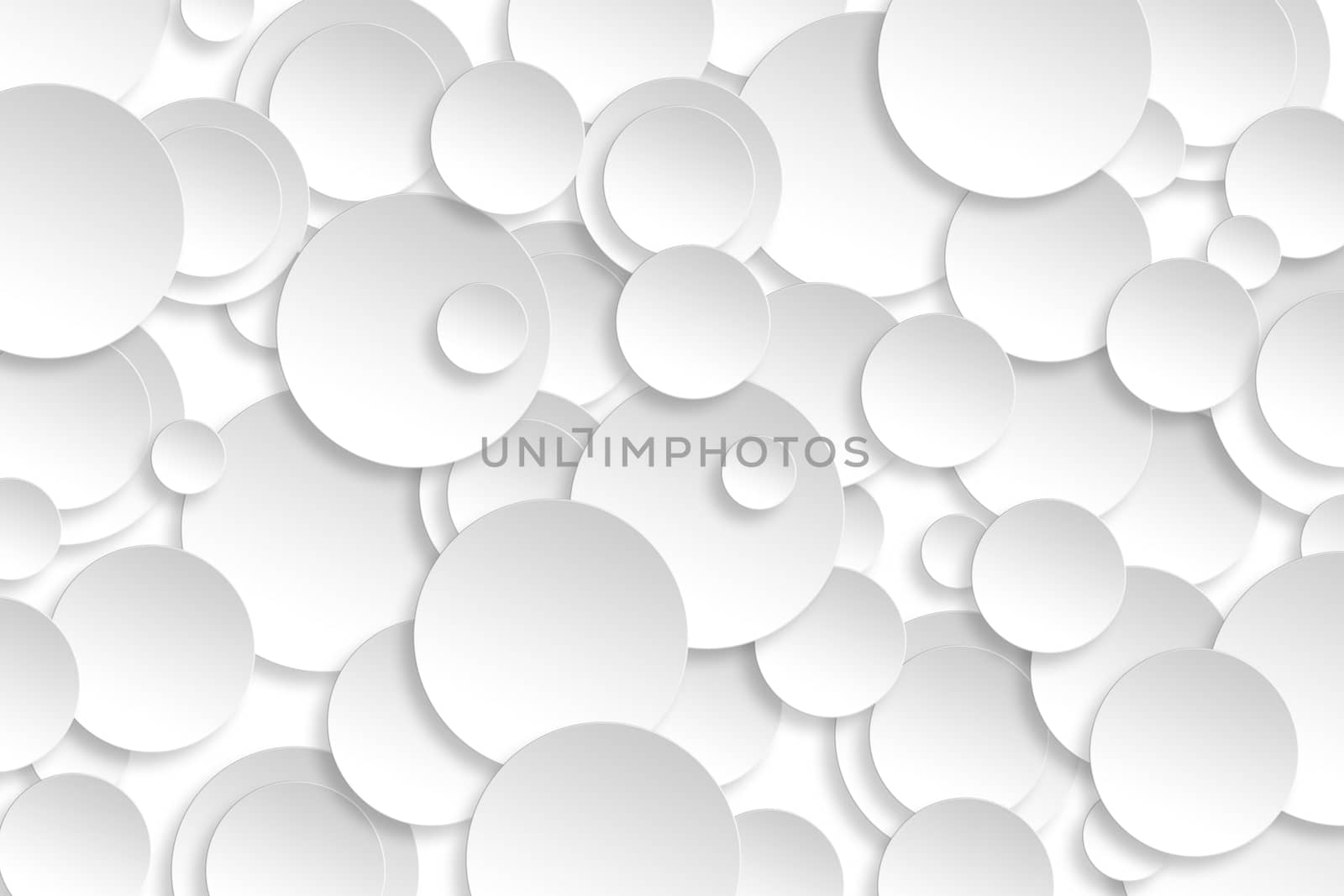 Abstract paper circle design silver background texture.