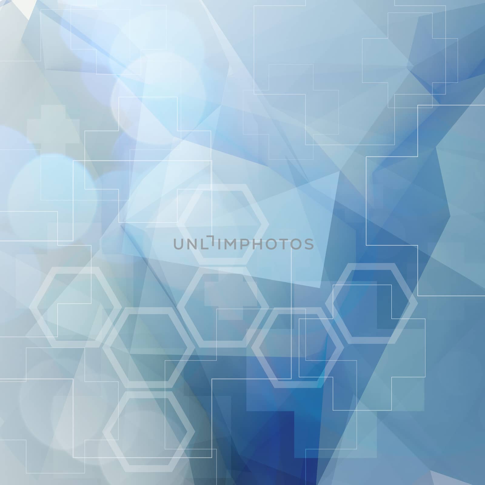 Abstract molecules low poly  medical background by everythingpossible