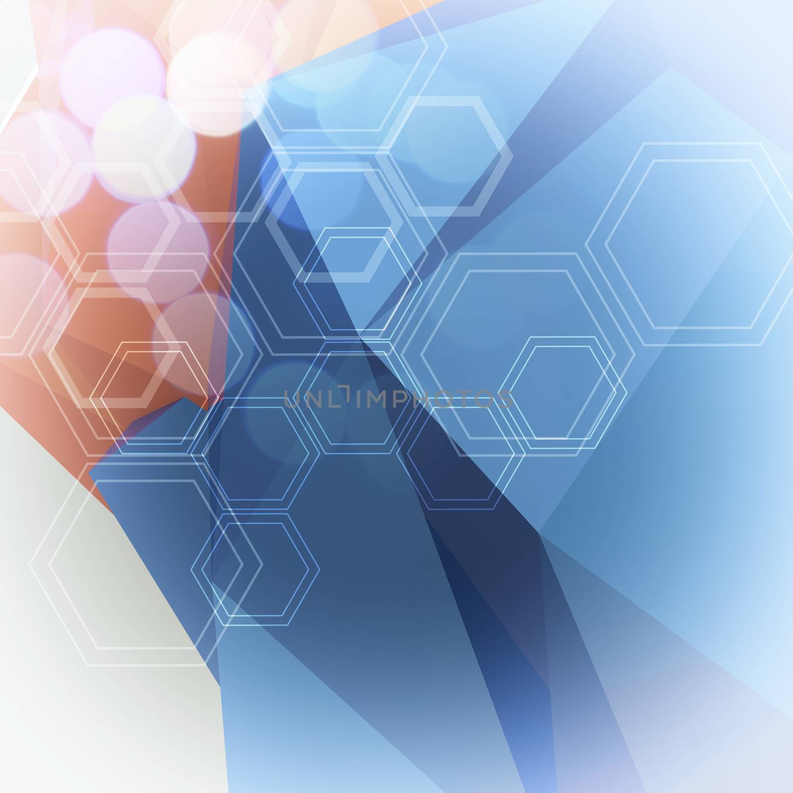 Abstract molecules low poly  medical background