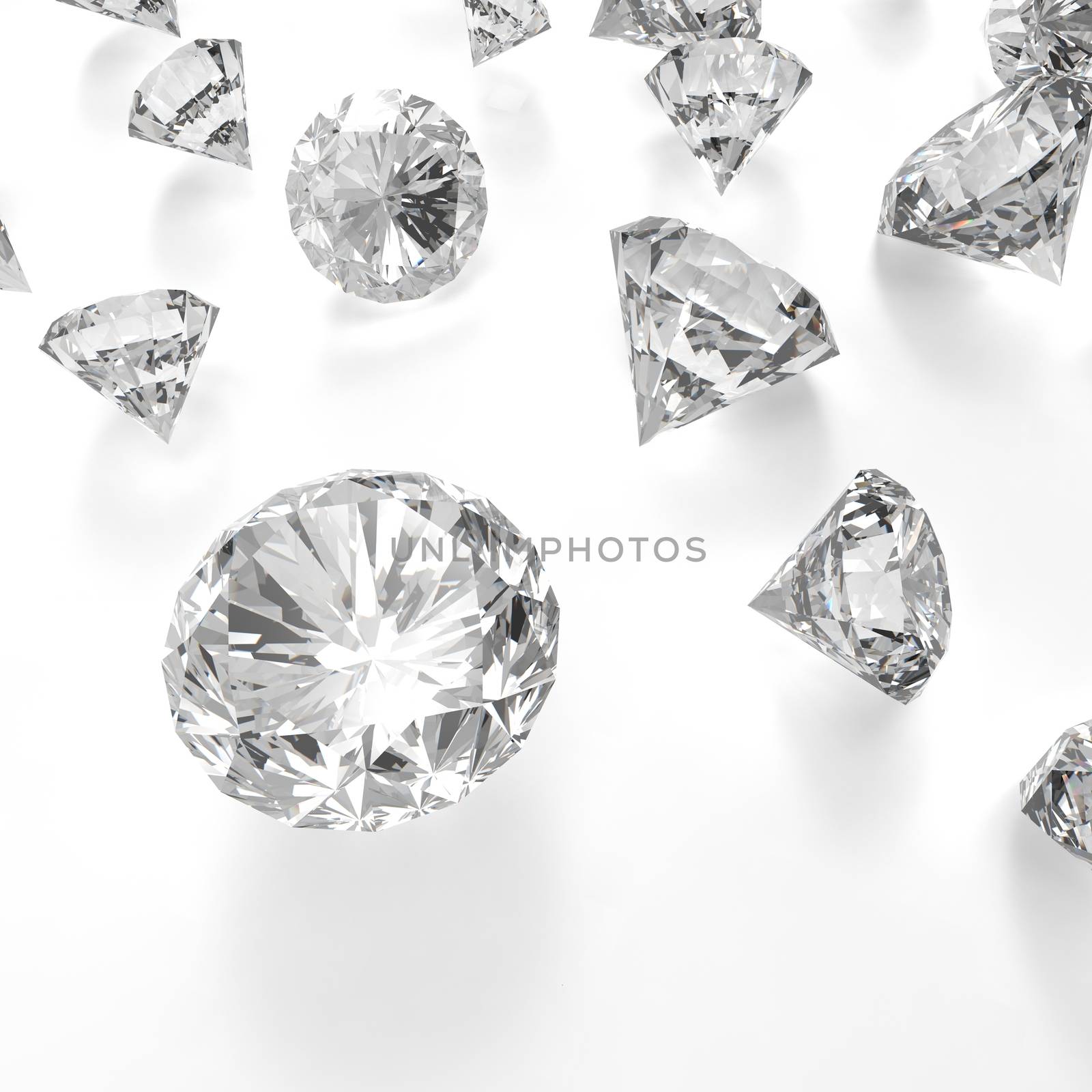 Diamonds 3d in composition as concept by everythingpossible