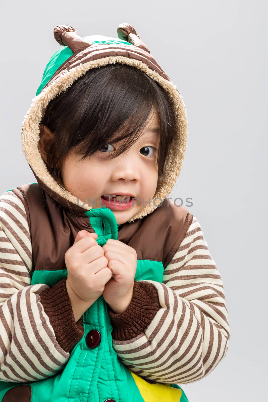 Asian Kid Shivering Background / Asian Kid Shivering / Asian Kid by supparsorn