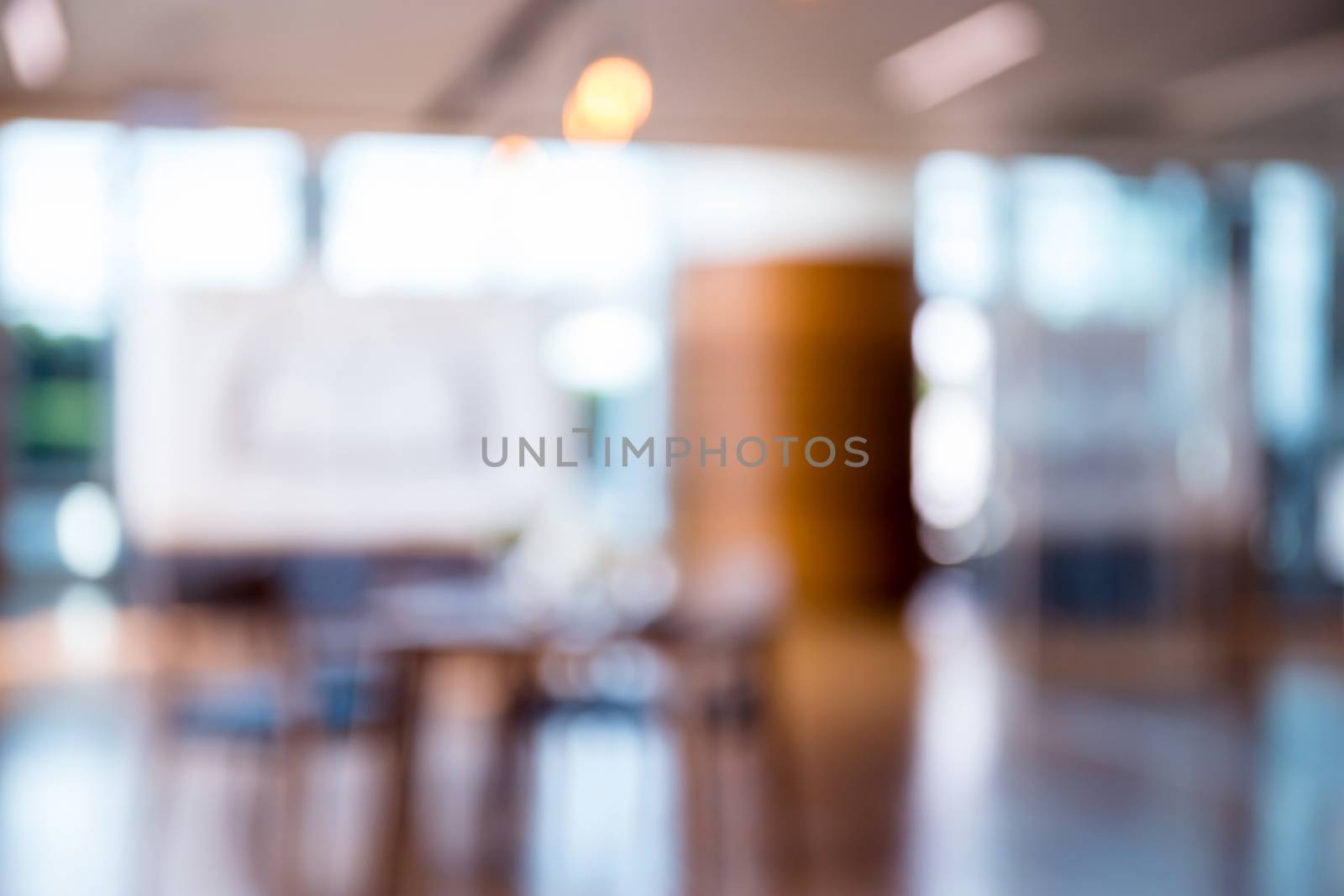 Abstract blur beautiful restaurant interior for background by nnudoo