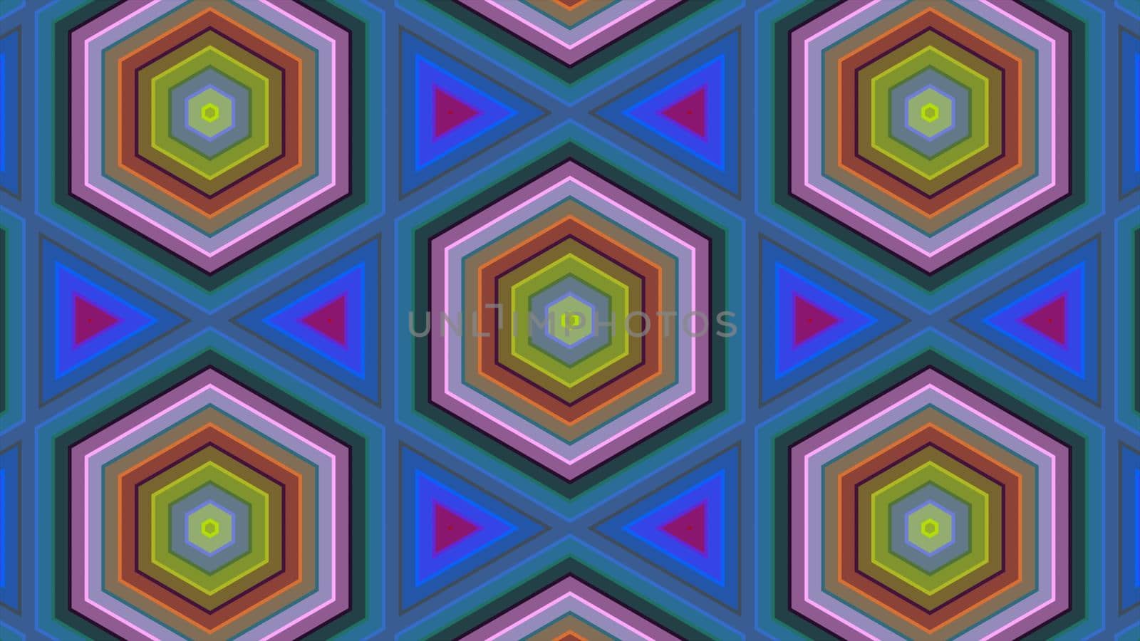 Abstract hexagon background: Abstract of colorful hexagon with rings by Photochowk