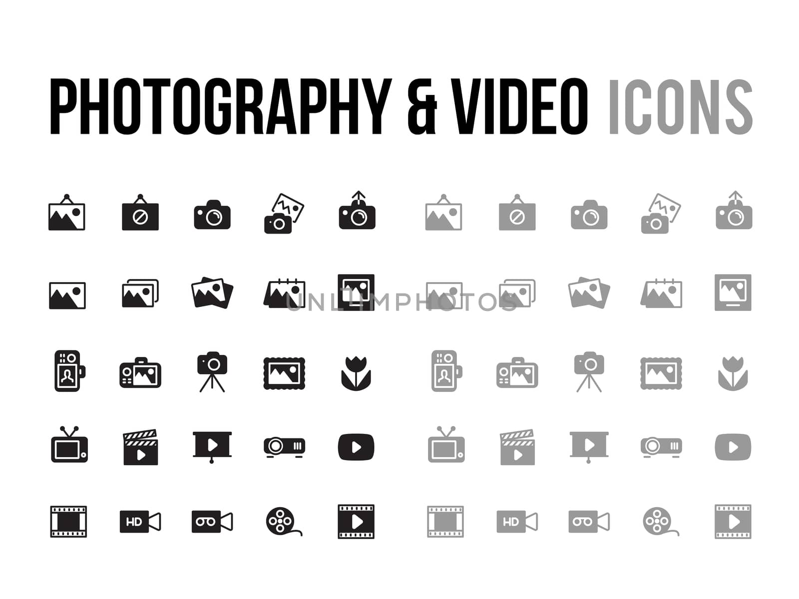 Photography & Video vector icon for app, mobile website responsi by cougarsan