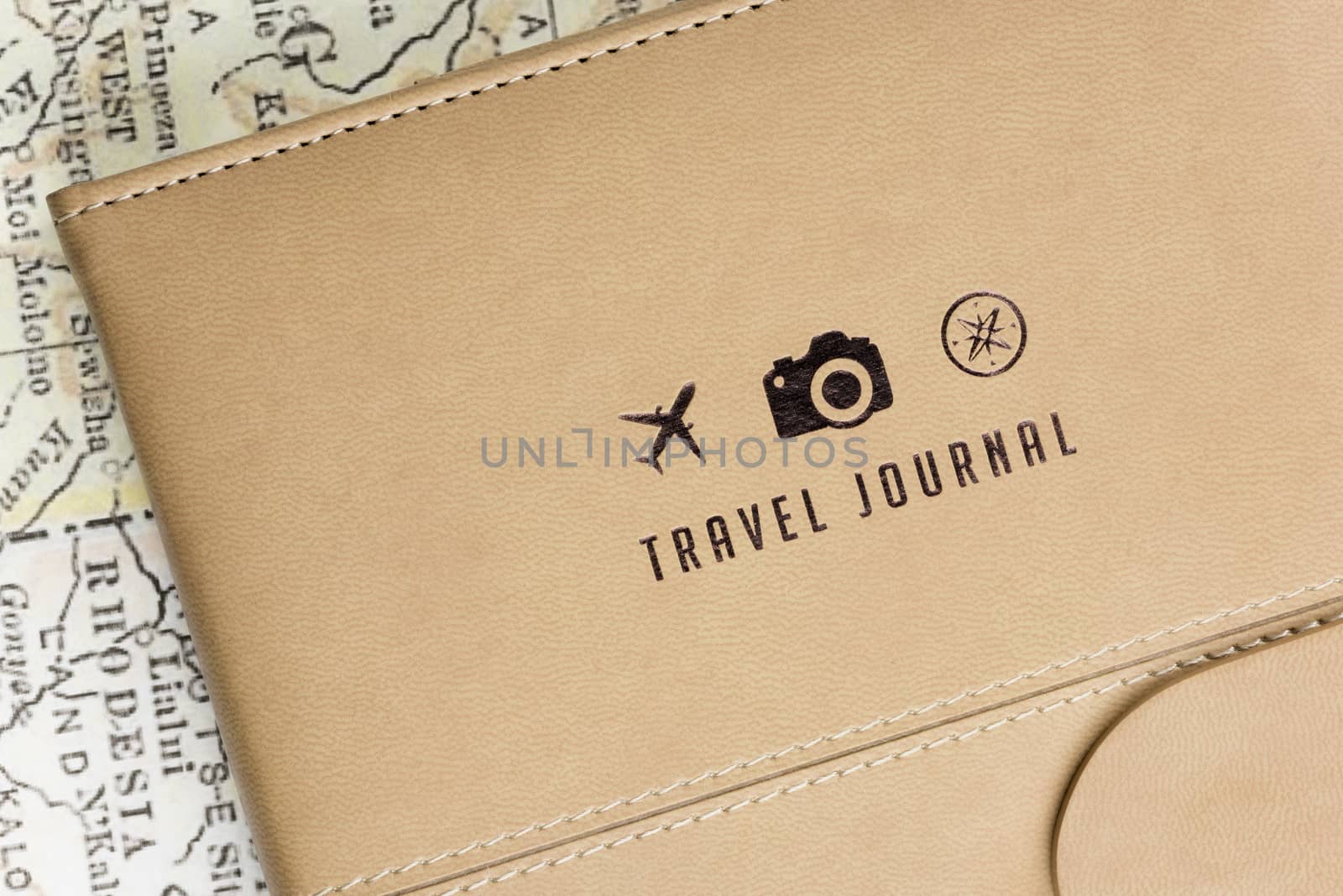 Close-up of a Travel Journal cover by GABIS