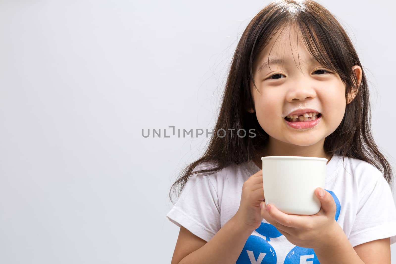Child Drinking Milk / Child Drinking Milk Background / Child Dri by supparsorn