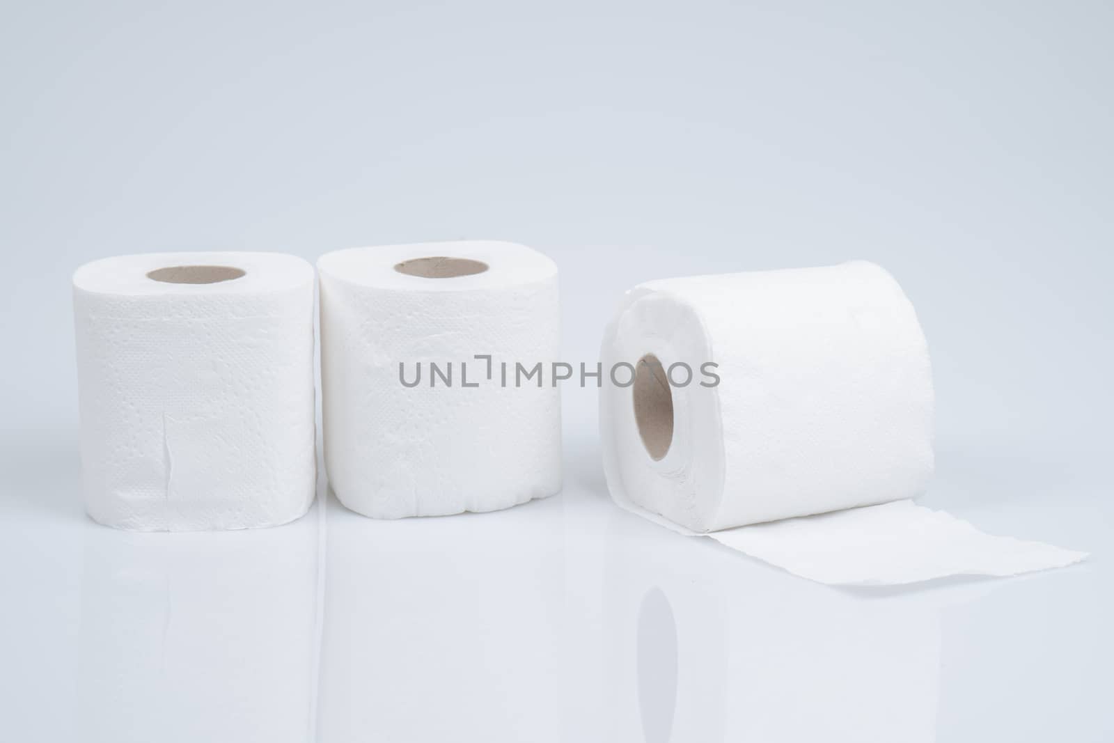 toilet paper roll isolated on white background