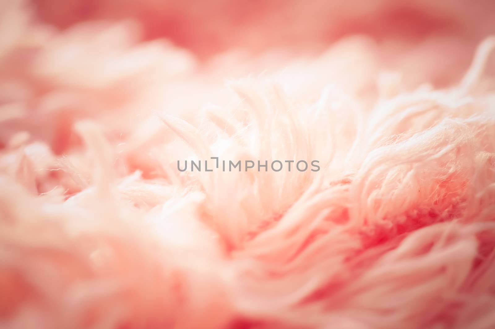 close up soft pink cotton carpet and abstract background