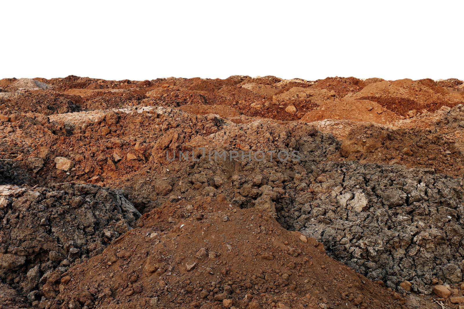 pile dirt isolated on white, dirt hill for construction space, heap black dirt for planting, dirt clay mountain big, mound soil by cgdeaw