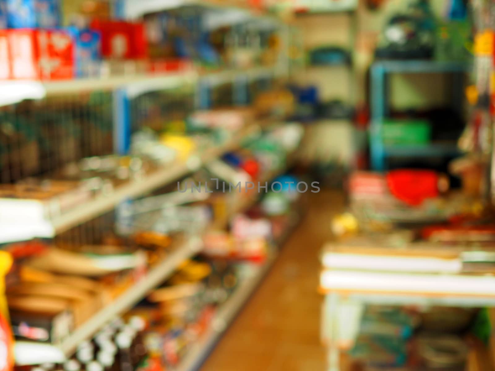 Blurred images of retail stores Caused by business concepts.