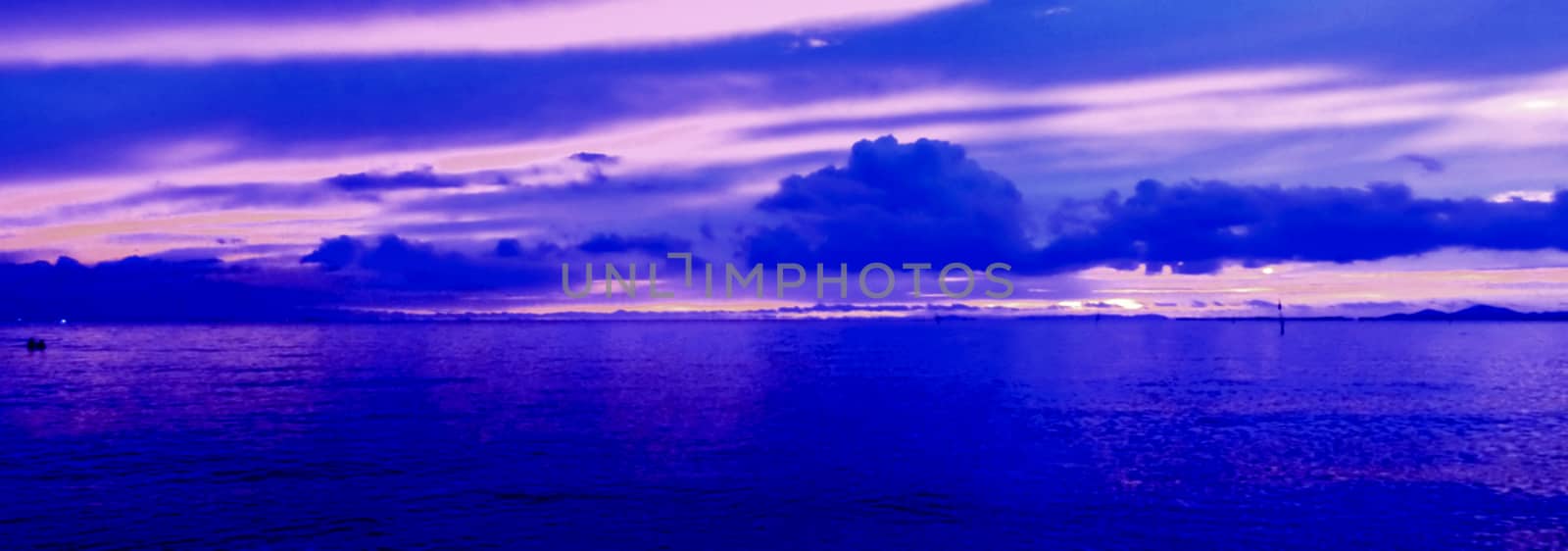 blur twilight sea sunset panorama by Darkfox