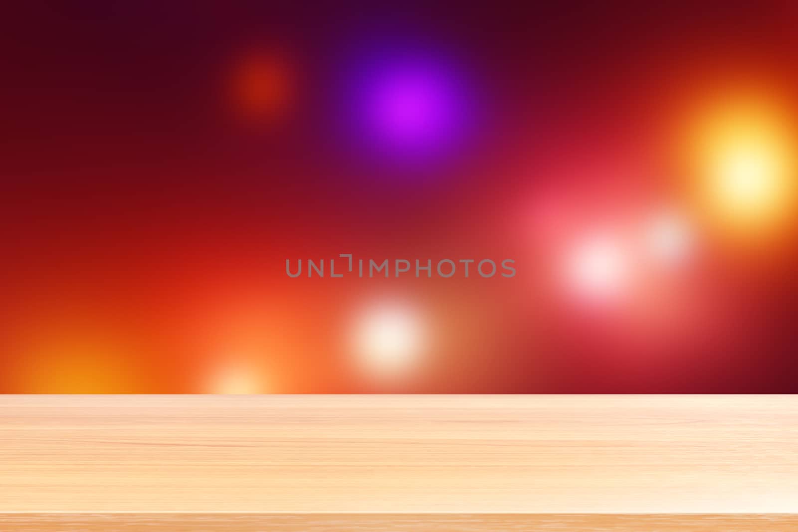 wood plank on blur light bokeh colorful purple and pink soft gradient background, empty wood table floors on bokeh colorful purple gradient, wood table board empty front bokeh colorful pink wallpaper by cgdeaw