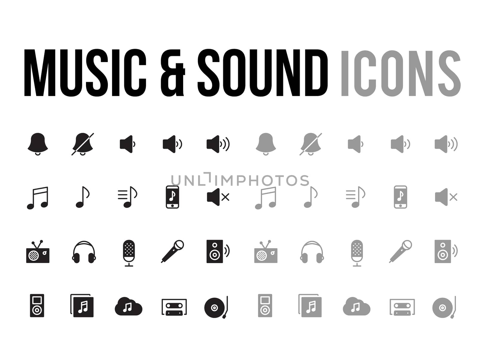 Music & sound vector icon for app, mobile website responsive  by cougarsan