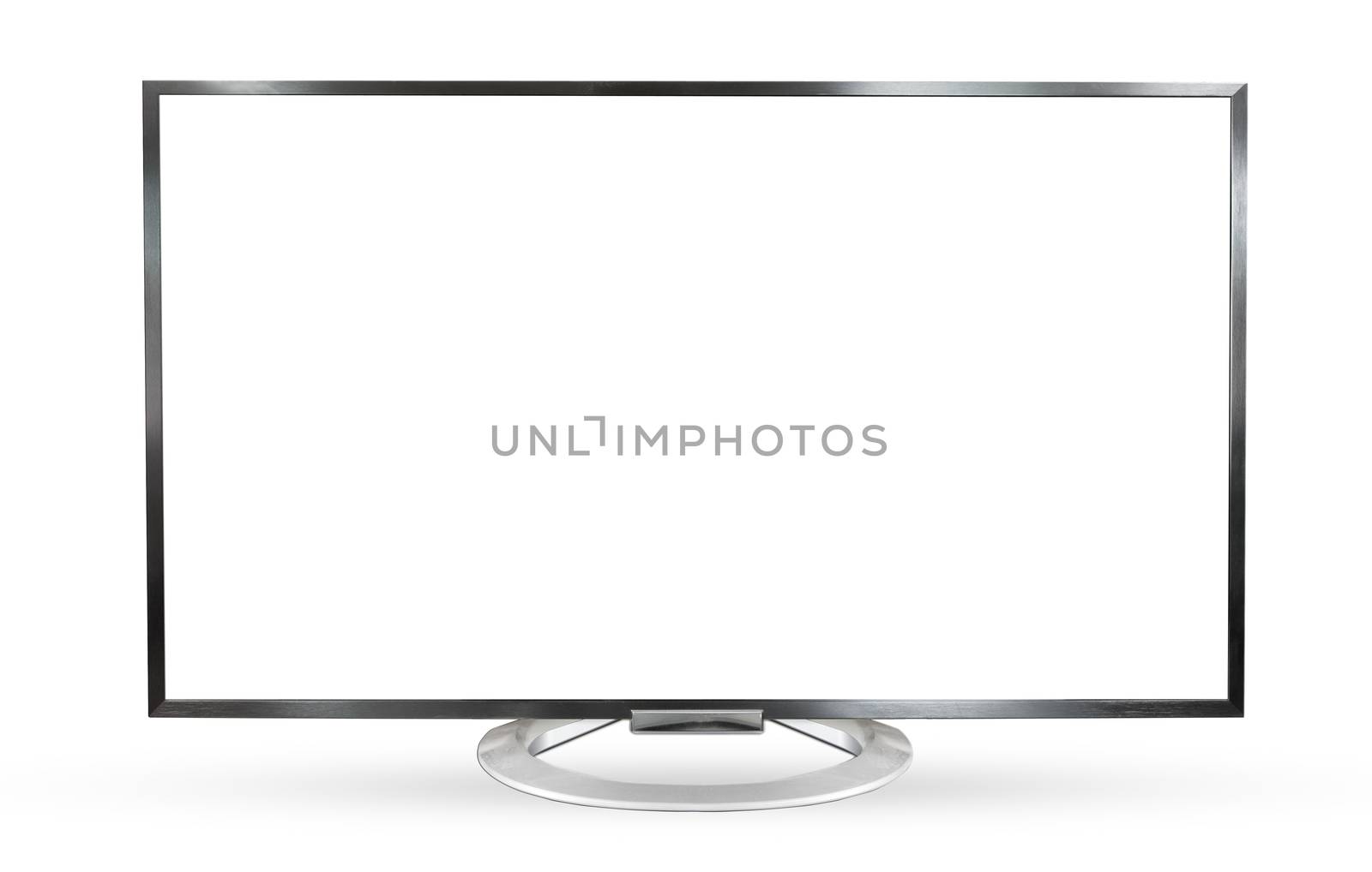 Television monitor isolated on white background. by jayzynism