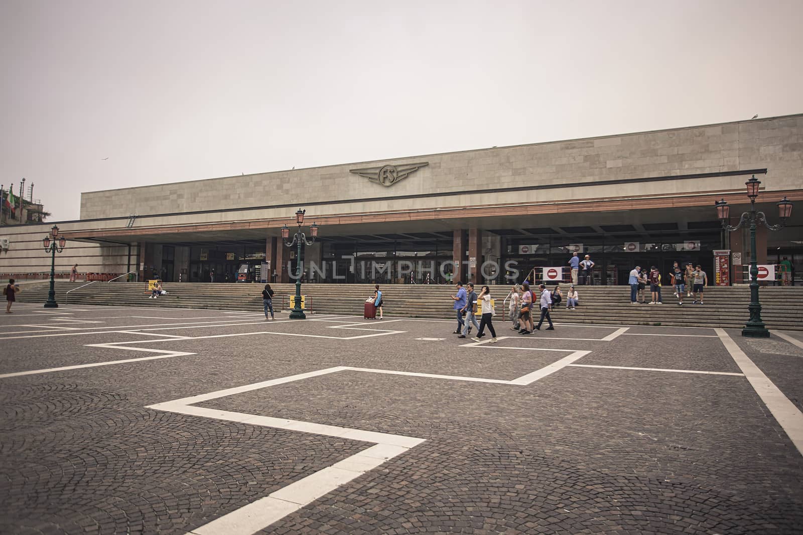 VENICE, ITALY 2 JULY 2020: Railway station in Venice