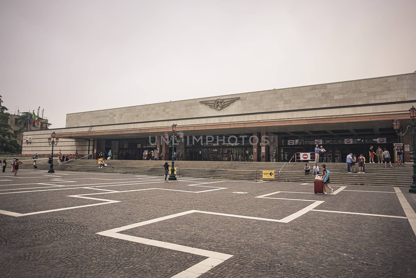 VENICE, ITALY 2 JULY 2020: Railway station in Venice