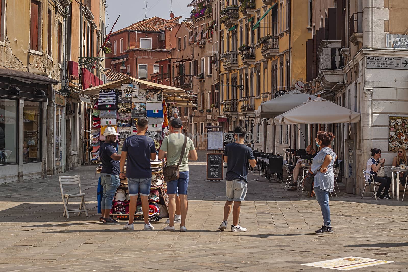 Tourists walk in Venice street 4 by pippocarlot