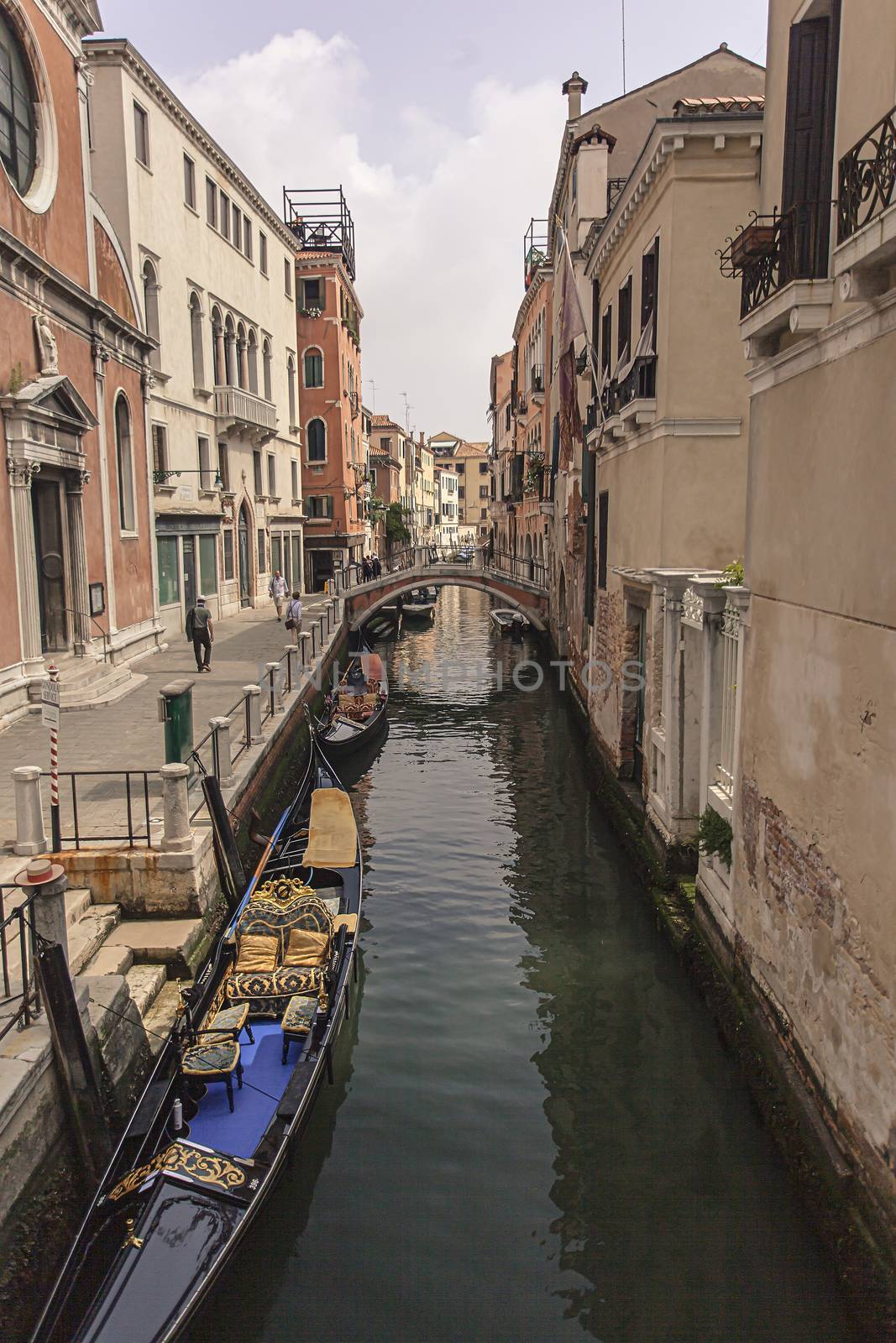 VENICE, ITALY 2 JULY 2020: Little river in Venice