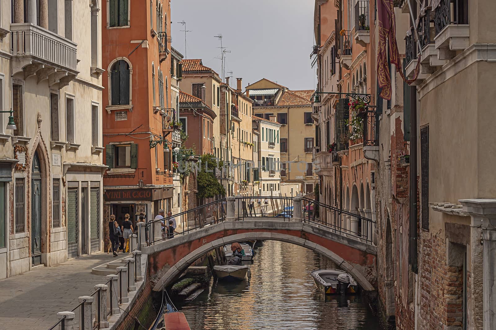 Venice river detail with small bridge by pippocarlot